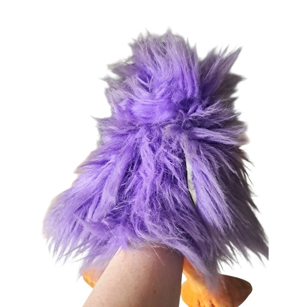 Kolden Toys Purple Toko‎ Bird Hand Puppet Squeaks Squawking Hairy Rare Color